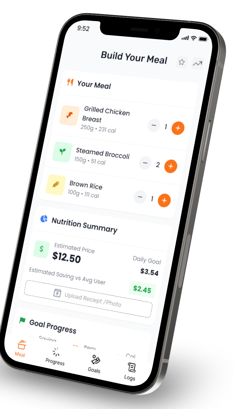 Diet Planner app preview on phone