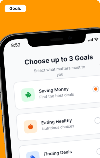 Goals selection app preview
